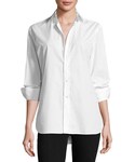 Ralph Lauren Shirts "Ralph Lauren Collection High-Low Cotton Boyfriend Blouse, White"