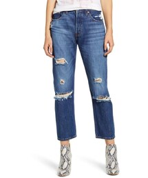 Levi's | levi's 501® Ripped Crop Straight Leg Jeans(デニムパンツ)