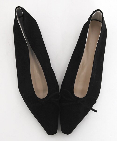 DHOLIC（ディーホリック）の「スエード調リボンシューズ（パンプス・レディース・ブラウン/ブルー/ピンク/グレー/ブラック/ベージュ/レッド/グリーン・225/230/235/240/245/250）」の2枚目の写真