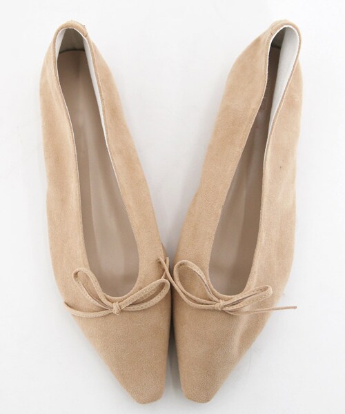DHOLIC（ディーホリック）の「スエード調リボンシューズ（パンプス・レディース・ブラウン/ブルー/ピンク/グレー/ブラック/ベージュ/レッド/グリーン・225/230/235/240/245/250）」の4枚目の写真