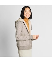UNIQLO | ボアスウェットフルジップパーカ（長袖）(パーカー)