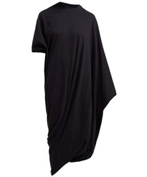 Vetements - Asymmetric Midi T Shirt Dress - Womens - Black