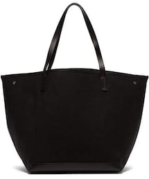 THE ROW | The Row - Park Leather Trimmed Canvas Tote - Womens - Black(トートバッグ)