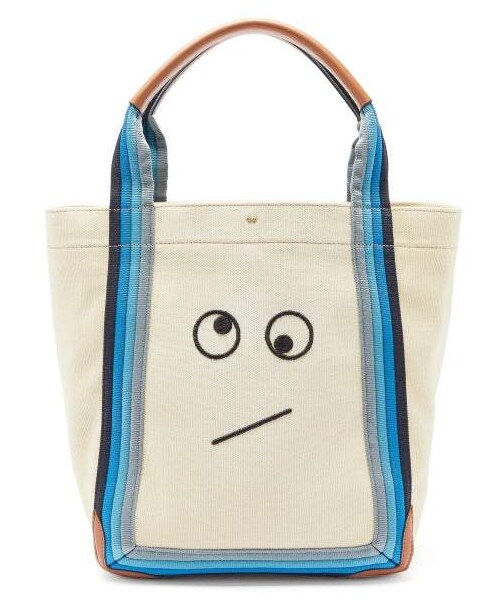 ANYA HINDMARCH（アニヤハインドマーチ）の「Anya Hindmarch Amused Face Pont Small Canvas Tote Bag Womens