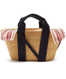 Muuñ Muun - George Woven Straw Basket Bag - Womens - Red Multi