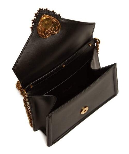 DOLCE&GABBANA(ドルチェアンドガッバーナ)の「Dolce & Gabbana - Devotion Heart Embellished Leather Bag - Womens - Black(トートバッグ・レディース・Black・One Size)」の2枚目の写真