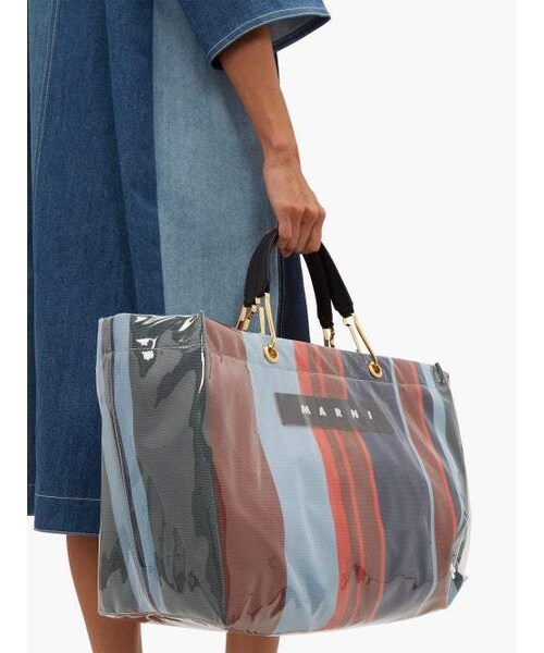 MARNI(マルニ)の「Marni - Glossy Grip Large Pvc Tote Bag - Womens - Blue Multi(トートバッグ・レディース・Blue・One Size)」の4枚目の写真