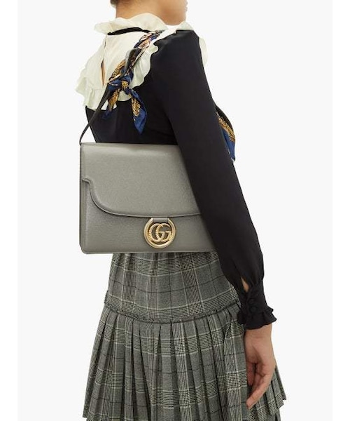 Gucci（グッチ）の「Gucci Gg Ring Silk Scarf Handle Leather Bag Womens