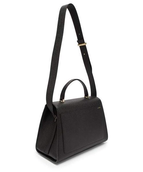 Valextra(ヴァレクストラ)の「Valextra - Iside Large Leather Top Handle Bag - Womens - Black(トートバッグ・レディース・Black・One Size)」の2枚目の写真