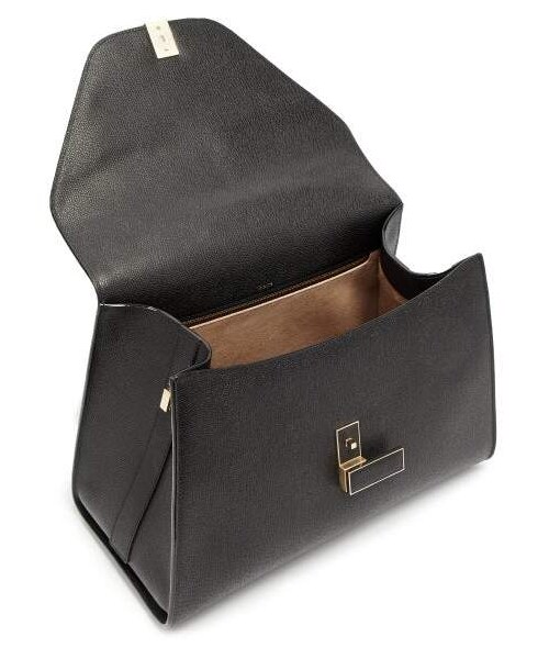 Valextra(ヴァレクストラ)の「Valextra - Iside Large Leather Top Handle Bag - Womens - Black(トートバッグ・レディース・Black・One Size)」の4枚目の写真