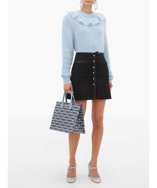 miu miu（ミュウミュウ）の「Miu Miu - Logo Jacquard Leather