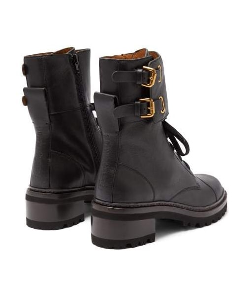 SEE BY CHLOE（シーバイクロエ）の「See By Chloé See By Chloe - Buckled Leather Boots - Womens - Black（ブーツ・レディース・Black・36 Eu/it/37 Eu/it/38 Eu/it/38.5 Eu/it/39 Eu/it/41 Eu/it/42 Eu/it）」の5枚目の写真