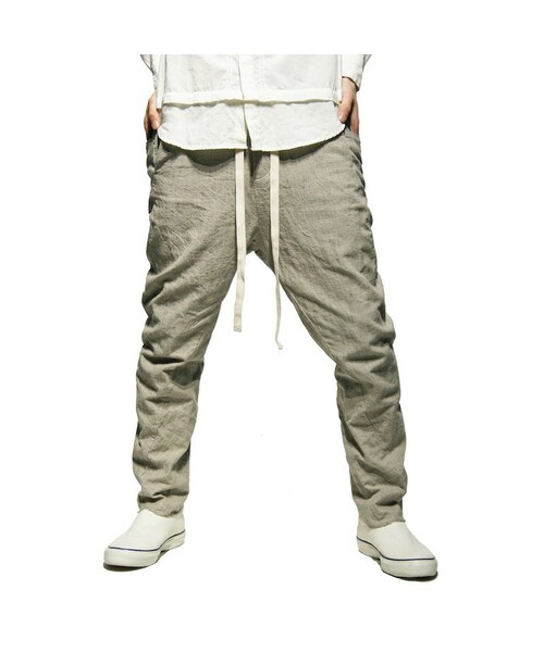 The Viridi-anne(ザヴィリディアン)の「COTTON CAMPUS EASY PANTS(その他パンツ・メンズ・チャコール/G.BEIGE・1)」の2枚目の写真