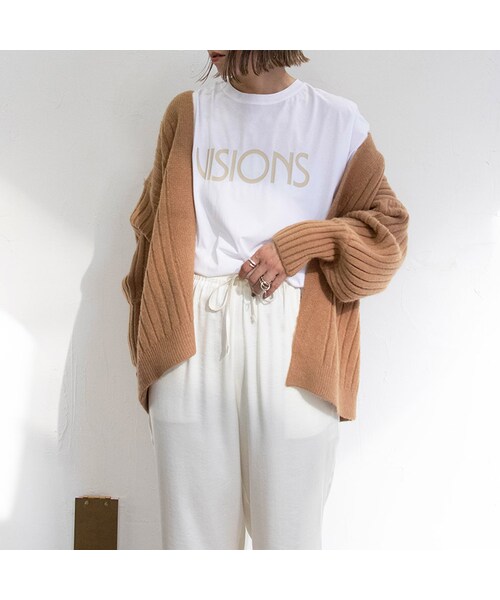 Sheson(シーズン)の「Sheson(シーズン)Select太リブニットカーディガン(カーディガン/ボレロ・レディース・ベージュ/ブラウン/ホワイト・FREE)」の1枚目の写真
