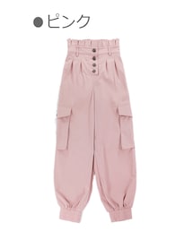 Bobon21 | BF風ハイウエストカーゴパンツ-全２色-(カーゴパンツ)
