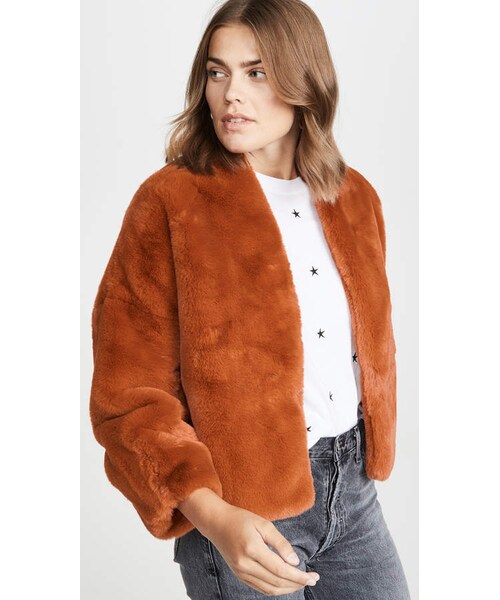 Velvet faux fur jacket Clearance