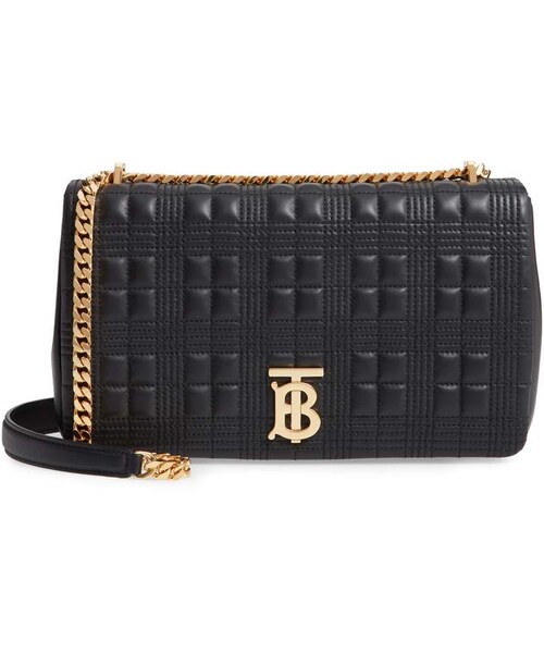 BURBERRY(バーバリー)の「Burberry Medium Lola TB Quilted Lambskin Leather Shoulder Bag(ショルダーバッグ・レディース・Black・One Size)」の1枚目の写真