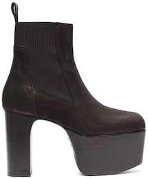 Rick Owens | Rick Owens - Platform Leather Chelsea Boots - Womens - Black(ブーツ)