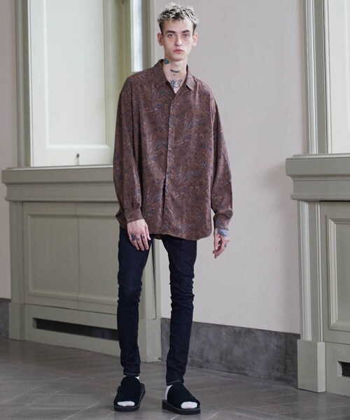 LIDNM（リドム）の「VINTAGE PAISLEY SHIRT（シャツ/ブラウス・メンズ・ブラウン系・MEDIUM/LARGE）」の4枚目の写真