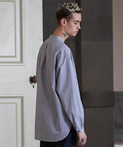 LIDNM（リドム）の「VINTAGE STRIPE SHIRT（シャツ/ブラウス・メンズ・ブルー系・MEDIUM/LARGE）」の3枚目の写真