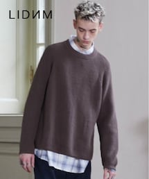 LIDNM | WHOLEGARMENT AZE KNIT/BWN(ニット/セーター)