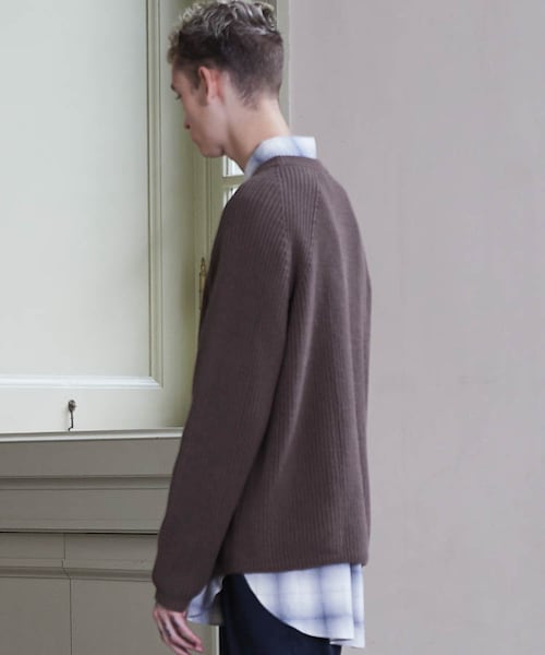 LIDNM(リドム)の「WHOLEGARMENT AZE KNIT/BWN(ニット/セーター・メンズ・ブラウン系・MEDIUM/LARGE)」の2枚目の写真