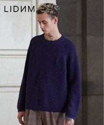 LIDNM | WHOLEGARMENT AZE KNIT/PPL(ニット/セーター)