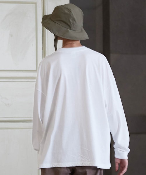 LIDNM（リドム）の「SUPERSIZE LS T-SHIRT/WHT（Tシャツ/カットソー・メンズ・ホワイト系・MEDIUM/LARGE）」の4枚目の写真