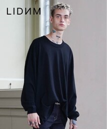LIDNM | SUPERSIZE LS T-SHIRT/BLK(Tシャツ/カットソー)