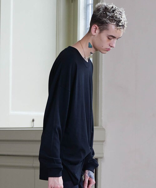 LIDNM（リドム）の「SUPERSIZE LS T-SHIRT/BLK（Tシャツ/カットソー・メンズ・ブラック系・MEDIUM/LARGE）」の2枚目の写真