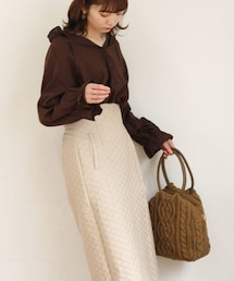 Crisp | ケーブルニットバッグ(ハンドバッグ)