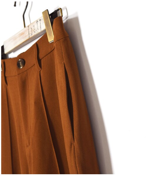 w closet(ダブルクローゼット)の「ツイルカットジョーゼットセミフレアパンツ(パンツ・レディース・ミント/ピンクベージュ/Dピンク/ブラウン・FREE)」の12枚目の写真