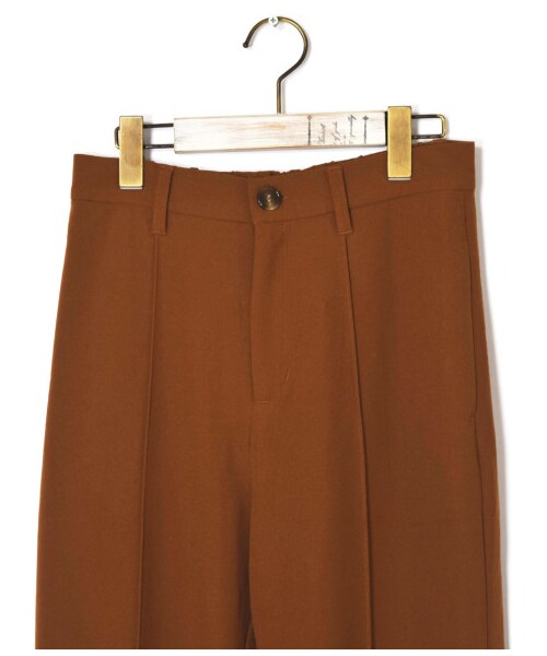 w closet(ダブルクローゼット)の「ツイルカットジョーゼットセミフレアパンツ(パンツ・レディース・ミント/ピンクベージュ/Dピンク/ブラウン・FREE)」の10枚目の写真