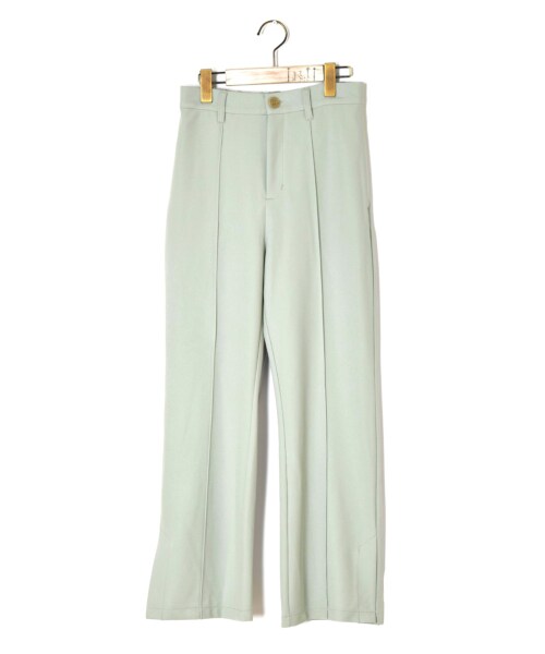 w closet(ダブルクローゼット)の「ツイルカットジョーゼットセミフレアパンツ(パンツ・レディース・ミント/ピンクベージュ/Dピンク/ブラウン・FREE)」の2枚目の写真