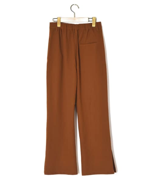 w closet(ダブルクローゼット)の「ツイルカットジョーゼットセミフレアパンツ(パンツ・レディース・ミント/ピンクベージュ/Dピンク/ブラウン・FREE)」の9枚目の写真
