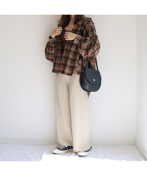 no brand（ノーブランド）の「brown check   loose  SH（シャツ/ブラウス・レディース・その他）」の10枚目の写真