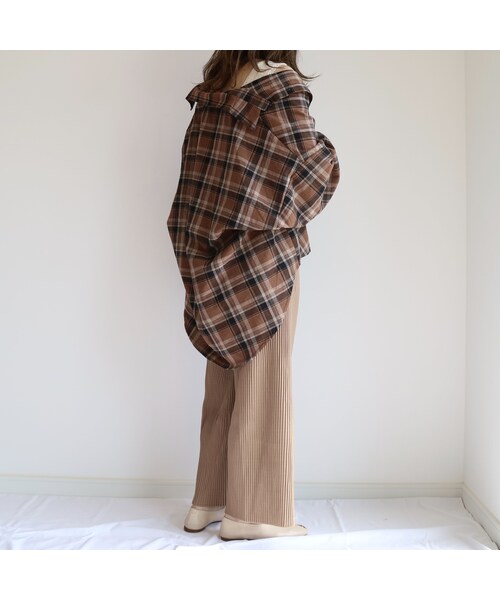 no brand（ノーブランド）の「brown check   loose  SH（シャツ/ブラウス・レディース・その他）」の8枚目の写真