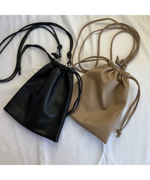 no brand(ノーブランド)の「2way drawstring bag(ショルダーバッグ・レディース・その他)」の1枚目の写真