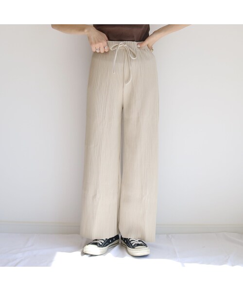 no brand（ノーブランド）の「rib wide PT【ivory】（その他パンツ・レディース・その他）」の2枚目の写真