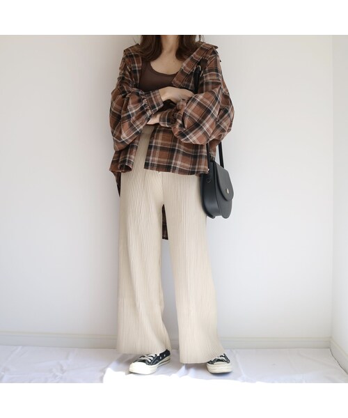 no brand（ノーブランド）の「rib wide PT【ivory】（その他パンツ・レディース・その他）」の9枚目の写真