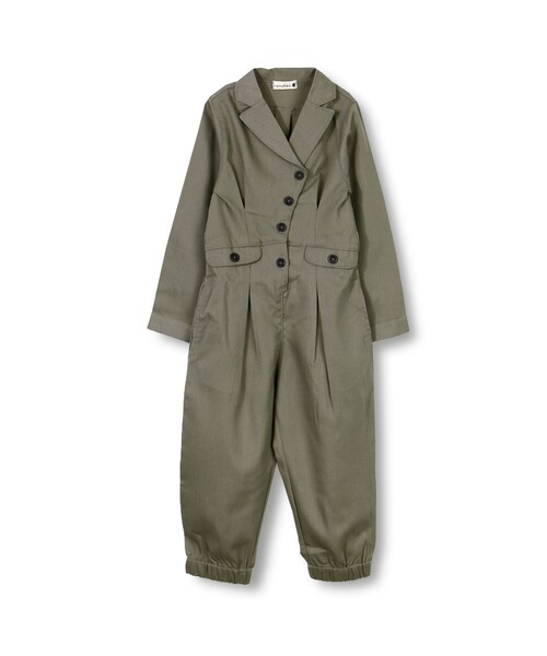 BRANSHES（ブランシェス）の「TRツイルオールインワン（つなぎ/オールインワン・キッズ・ネイビーブルー/カーキ・100cm～140cm）」の2枚目の写真