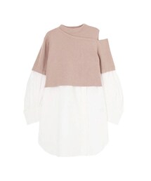 ELENDEEK | ELENDEEK ロングシャツレイヤードニット(ニット/セーター)