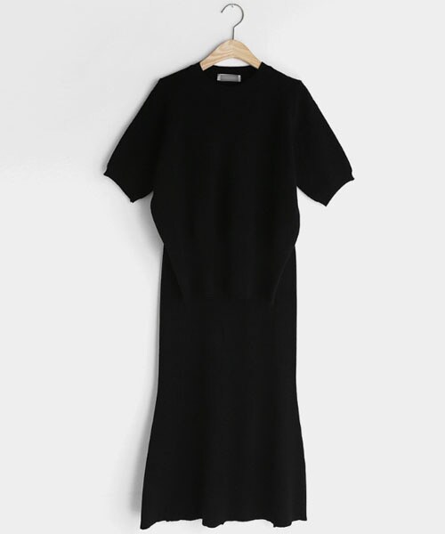 DHOLIC（ディーホリック）の「ショートスリーブニット&マーメイドスカートSET（アンサンブル・レディース・その他/グレー/ブラウン/ブラック・FREE）」の2枚目の写真