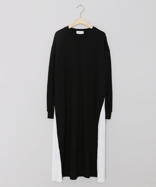 DHOLIC（ディーホリック）の「プリーツ配色スウェットワンピース（ワンピース・レディース・ブラウン/ブラック/グレー・FREE）」の2枚目の写真