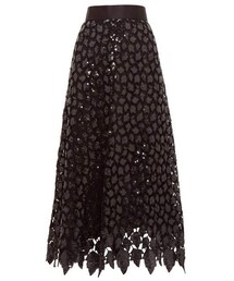 Marc Jacobs - Sequinned Guipure Lace Midi Skirt - Womens - Black Multi