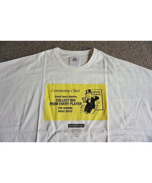STOF(ストフ)の「stof MONOPOLY COMMUNITY CHEST ゆるいTシャツ(WHITE)(Tシャツ/カットソー・メンズ・その他)」の2枚目の写真