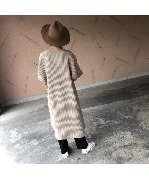 copine（コピン）の「再入荷！裾スリット！リブニットロングカーディガン(3color)（カーディガン/ボレロ・レディース・その他）」の14枚目の写真