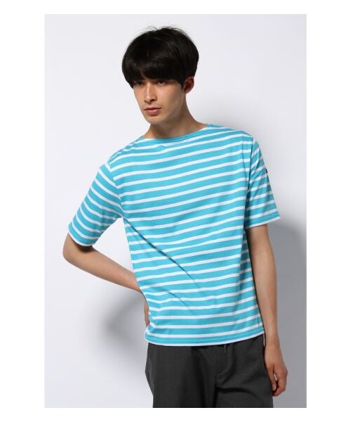 SAINT JAMES（セントジェームス）の「SAINT JAMES / セントジェームス: PIRIAC Season / カットソー（カットソー・Ｔシャツ・メンズ・グレーA/グリーン D/ネイビー B/ネイビー C/パープル・3/4）」の2枚目の写真