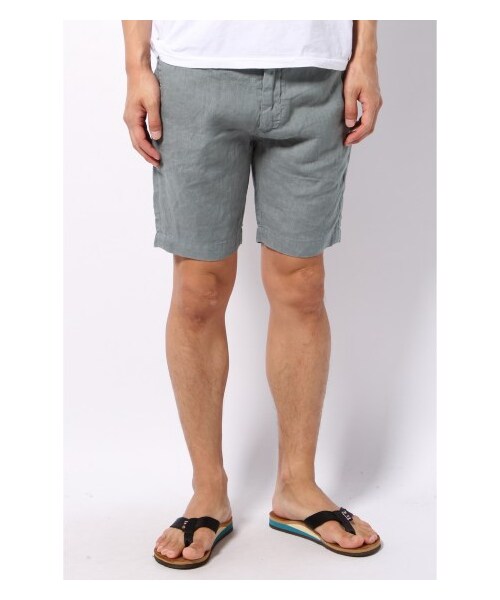 JOURNAL STANDARD relume(ジャーナルスタンダード レリューム)の「リネンキャンバスショーツ(ショート・ハーフパンツ・メンズ・ブラック/グレーA/カーキ B/ネイビー/ブルー A・S/M/L)」の2枚目の写真