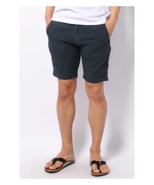 JOURNAL STANDARD relume(ジャーナルスタンダード レリューム)の「リネンキャンバスショーツ(ショート・ハーフパンツ・メンズ・ブラック/グレーA/カーキ B/ネイビー/ブルー A・S/M/L)」の4枚目の写真